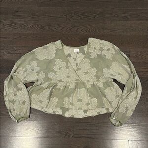 Wilfred green boho cropped tunic Medium